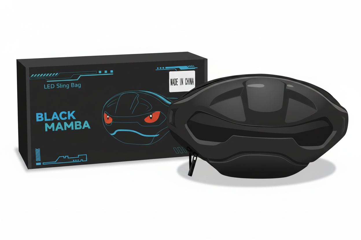 حقيبة الكتف الصلبة (Black Mamba LED Sling Bag) حقيبة الكتف الصلبة (Black Mamba LED Sling Bag)
