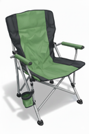 كرسي للتخييم فاخر قابل للطي مع كب هولدر وجيبة