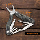 عدة جيب متعددة الاستخدام ستانلس ستيل مع راسيات مفك