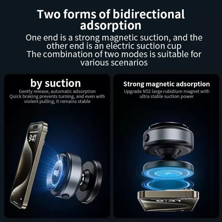 حمالة هاتف مغناطيس شفط على التابلو