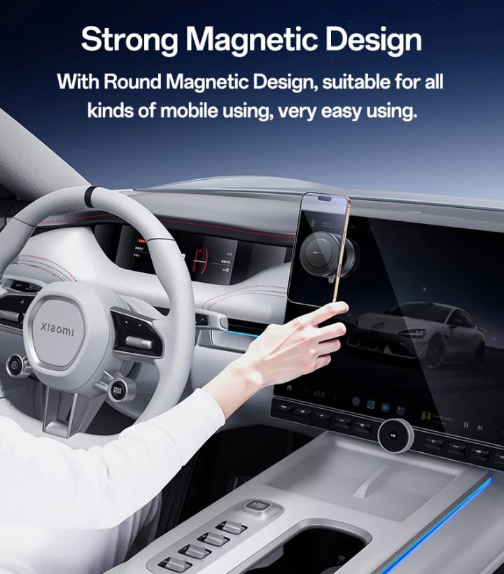 حمالة هاتف مغناطيس شفط على التابلو