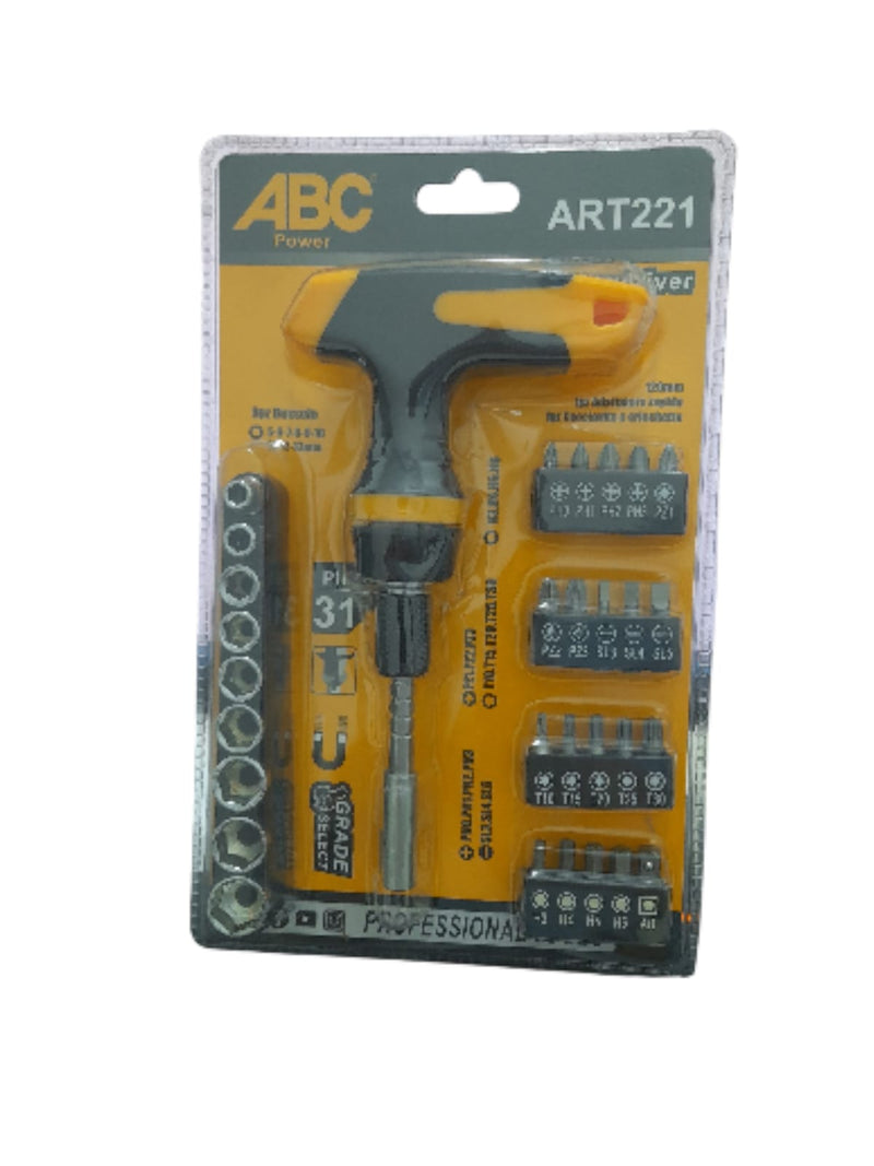طقم مفكات ومقابس شامل ABC Power ART221
