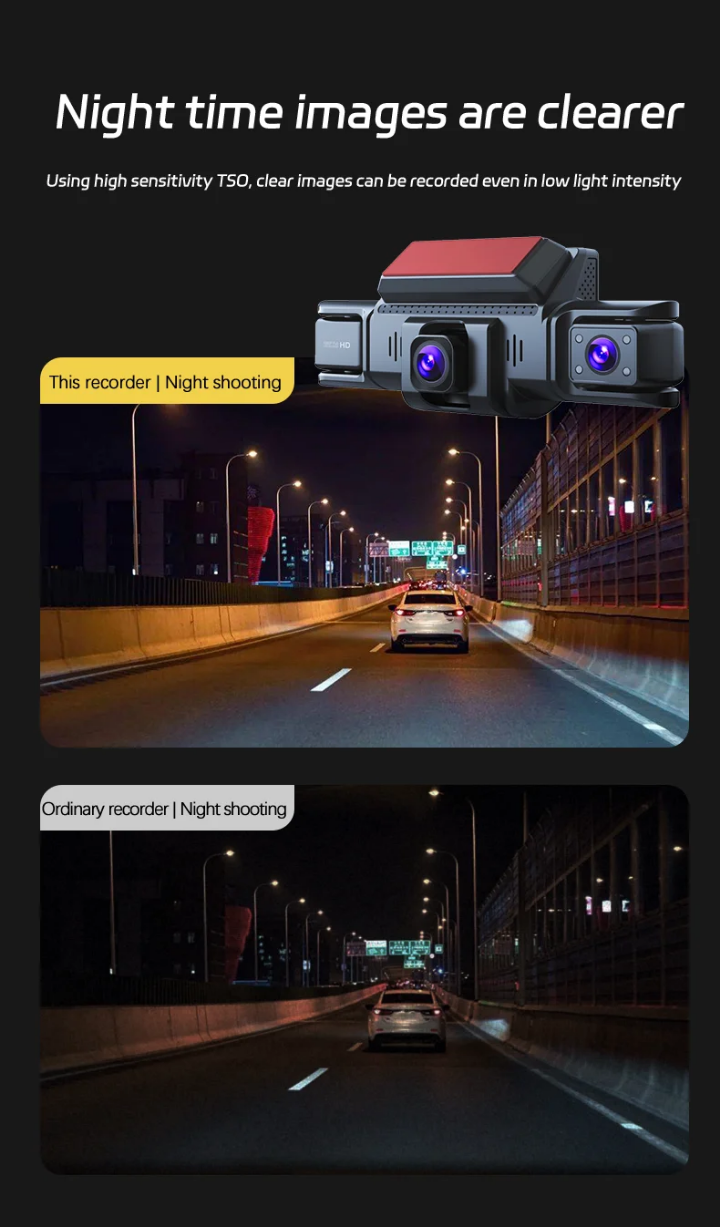 كاميرا داش كام ٤ قنوات (٤ كاميرات)