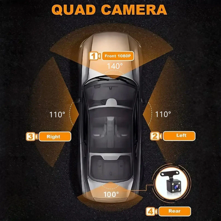 كاميرا داش كام ٤ قنوات (٤ كاميرات)