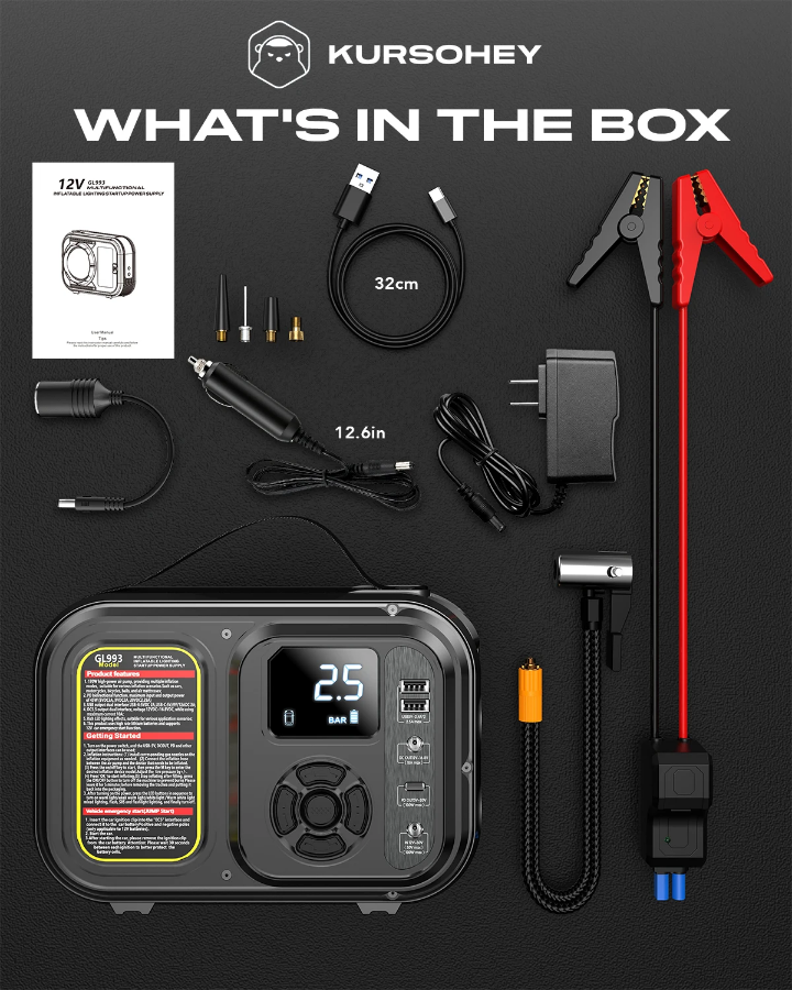 باور بانك + منفاخ مع كشاف