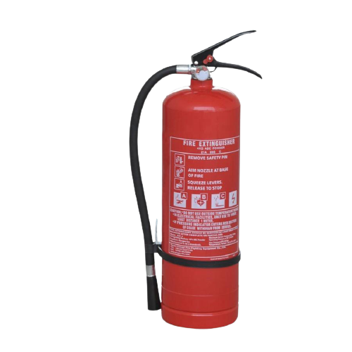 Warning Safety Triangle With Fire Extinguisher Warning Safety Triangle With Fire Extinguisher