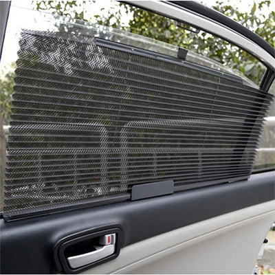 2Pcs Car Retractable Roller Blind Sun shade Side Rear Window Mesh Sun-shading Curtain