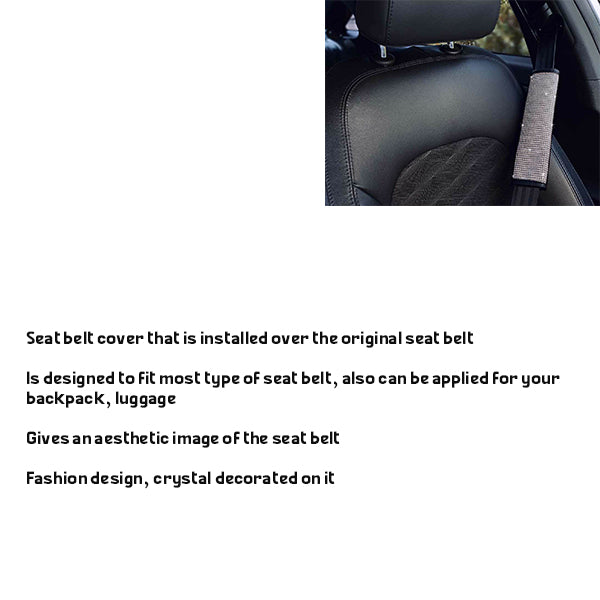Crystal Seat Belt Shoulder Pads