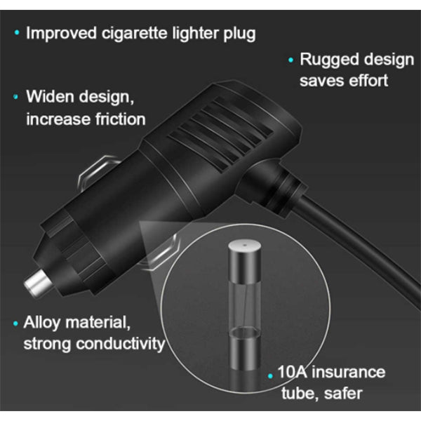 شاحن للسيارة متعدد الاستعمالات 3 مداخل ولاعة