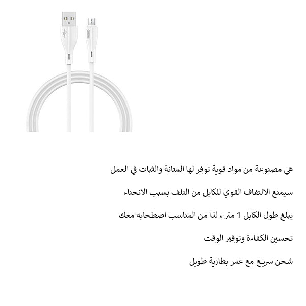 Cable JOYROOM S-M405 Balanced Series AM / Micro 1m white