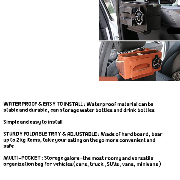 Back Seat Organizer With Cup Holder