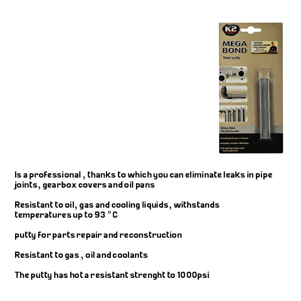 K2 Mega Bond Steel Putty 60g
