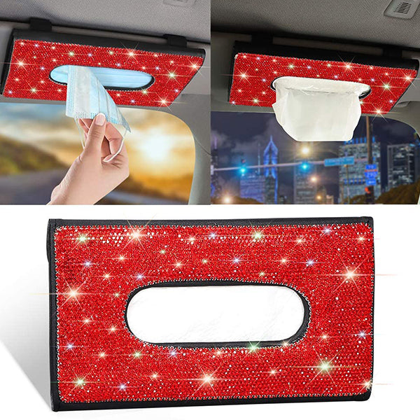 Leather and Diamond Tissue Box Holder Diamond Leather and Diamond Tissue Box Holder Diamond
