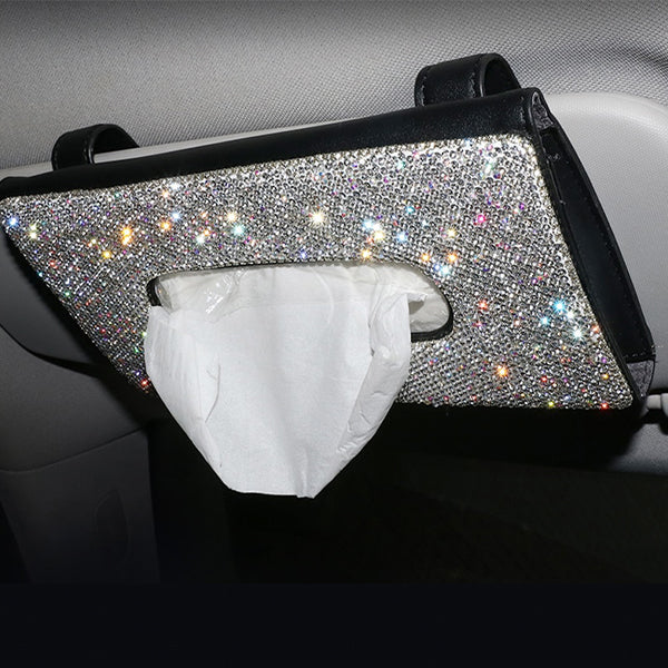 Leather and Diamond Tissue Box Holder Diamond Leather and Diamond Tissue Box Holder Diamond