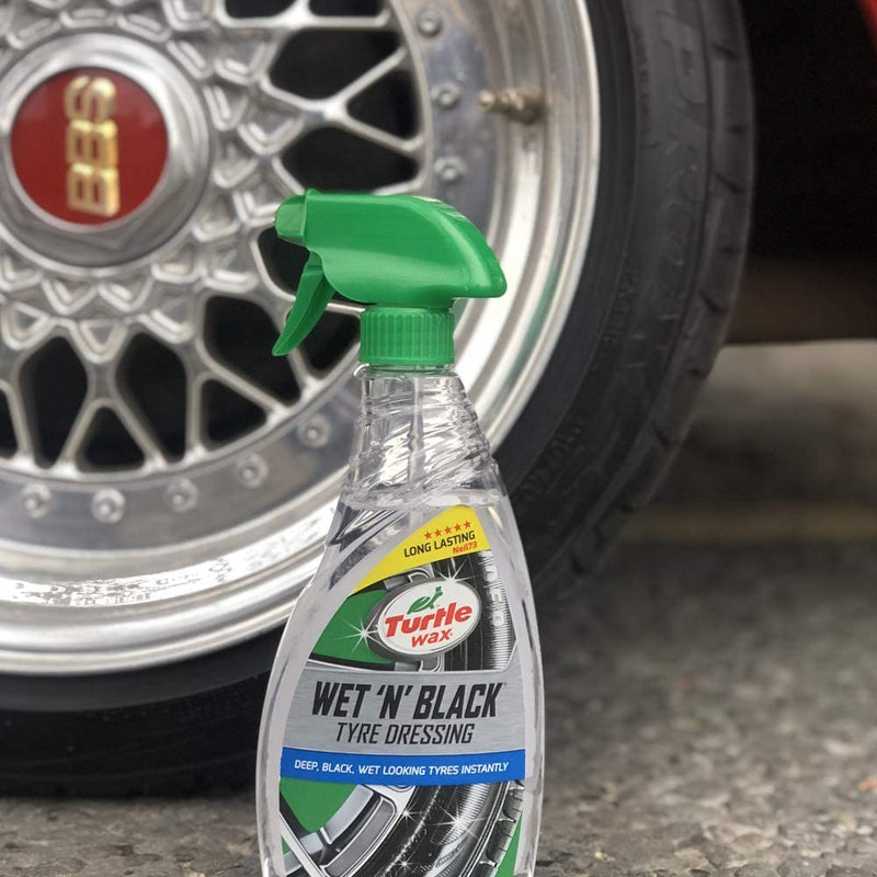 Turtle Wax 51801 Wet N Black Car Tyre Cleaning & Shine For Wet Look 500ml