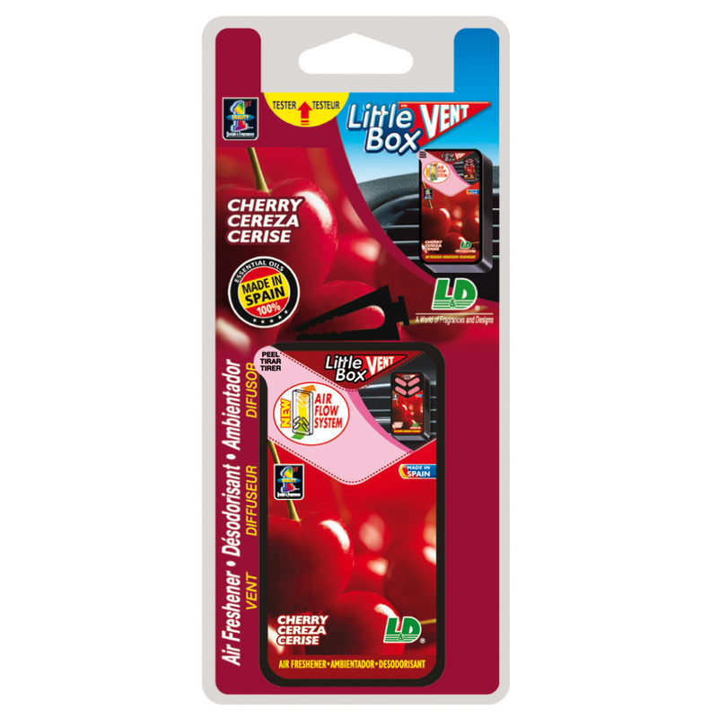 LD Little Box Vent Spain Air Freshener for Car A/C  Cherry Smell